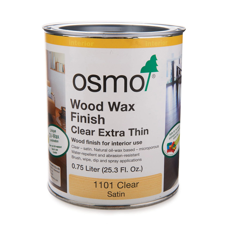 Wood Wax Finish - Solvent Based - Finish Color:Clear Extra Thin - Size:0.75 Liter